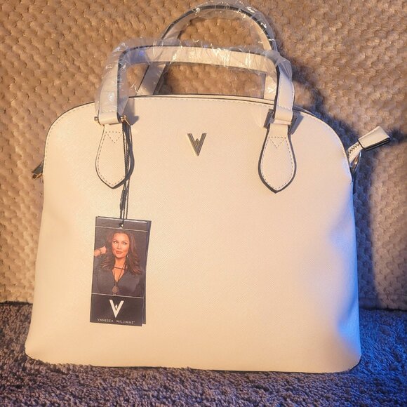 Vanessa Williams Handbags - NWT Vanessa Williams Lush Round Satchel Off White Additional Strap